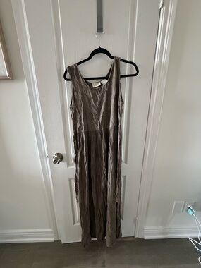 Sleeveless Taupe Maxi Dress - Lightweight Summer Layer